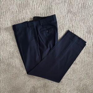 Blue Slim Fit Dress Pants with Modern Silhouette